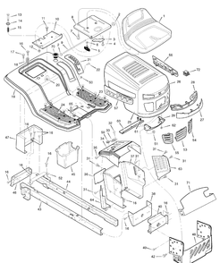 Chassis And Hood - Front Muffler Heat Shield Diagram and Parts List for 7800303-425621X108C/D 2008 Briggs and Stratton Lawn Tractor